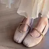Sapatos de Salto para Noite com Efeito Emagrecedor Suave e Aumento de Altura 5cm 2025 Outono Novo Camurça Boca Rasa Sapatos Mary Jane Franceses para Mulheres