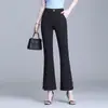 Calças de cintura alta emagrecedoras com barra levemente alargada para mulheres, novo estilo verão 2026, simples, que rejuvenesce, slim fit, com temperamento, versáteis, casuais, da moda
