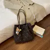 2026 Nova Bolsa de Mão Retrô Casual com Bolinhas Moda Bolsa de Ombro Único para Sob o Braço Bolsa Grande Capacidade para o Dia a Dia