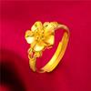 Anillo de oro de arena vietnamita para damas, chapado en oro de imitación de 24 quilates, joyería para bodas, suministros para el mercado nocturno, anillos al por mayor