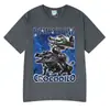 Camiseta Bombardero Cocodrilo Meme Divertido Cocodrilo Avión Europeo y Americano