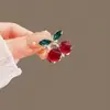 Pinza para el Cabello de Cereza Estilo Coreano para Mujer, Lindo Clip para Flequillo Lateral, Pinza Realista de Garra de Fruta, Accesorio para el Cabello con Diseño Único