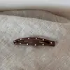 Presilha BB de bolinhas, grampo de cabelo triangular oval básico e versátil, presilha de cabelo colorida com bolinhas em metal com aplicação de óleo, novo acessório de cabelo