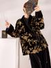 Novo Casaco de Algodão Feminino Chinês de Inverno de Alta Qualidade com Decote em V, Senso de Design, Novo Estilo Nacional, Bordado com Contas Douradas MX075