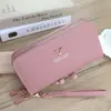 Nova Carteira Feminina da Moda Longa Clutch com Zíper Duplo Bolsa para Celular Carteira de Grande Capacidade High-End Em Estoque