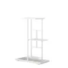 Soporte para Flores de Múltiples Niveles, Adecuado para Uso en Interiores y Exteriores, Estante de Hierro para Macetas de Piso Móvil con Ruedas, Soporte para Flores de Balcón