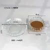 Taza de café transparente gruesa resistente al calor con asa taza de té pequeña mariposa taza de té juego de té kung fu taza de té de flores