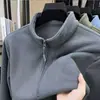 Liquidación de Sudaderas de Forro Polar de Excedente de Comercio Exterior para Hombre, Capa Base de Forro Polar Casual con Media Cremallera y Cuello Alto