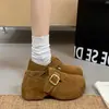 Mocasines Cerrados de Estilo Coreano para Mujer Primavera 2026, Zapatos Birkenstock Otoño e Invierno, Zapatos Casuales Cómodos de Dos Vías para Uso en Exteriores