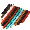 Cuentas de turquesa en stock, cuentas sueltas para pulseras DIY, accesorios de turquesa de alta densidad al por mayor