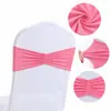 Decoração de Cinto para Encosto de Cadeira de Hotel para Eventos de Banquete de Casamento Transfronteiriço Laço sem Nó Capa Elástica para Cadeira Tira de Amarração para Cadeira