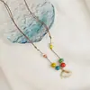 Jingdezhen cerámica collar suministro regalo colgante cadena de suéter lindo estudiante femenino Jingdezhen joyería de animales caricatura