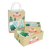 Impermeable Aceite Lindo Set Navideño Hombre de Jengibre Caja de Empaque para Hornear Galletas Bolsa de Regalo