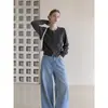 2026 Moda Coreana Otoño Nuevo Estilo Estilo Coreano Holgado Casual Diario Viaje Versátil Doble Cremallera Cuello Redondo Cardigan Tejido para Mujer