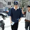 Camisa Polo Falsa de Duas Peças Estilo Old Money Edison Chen para Homens e Mulheres, Camiseta Solta de Manga Curta de Verão com Gola Dobrável Color Block