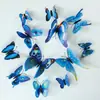 Adesivos de Parede Decorativos de Borboleta Simulada Estéreo 3D, Decalques de Parede, Decorações para Quarto de Dormitório e Sala de Estar, Ímãs de Geladeira, Adesivos Magnéticos de Dupla Finalidade