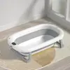 Bañera para Bebé con Sensor de Temperatura para Uso en Casa, Plegable y Adecuada para Sentarse y Acostarse, Tina de Baño Infantil Ampliada y Engrosada, Tina para Remojar Bebés