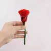 Pincel de Maquiagem com Pó Solto em Formato de Rosa - Ferramenta de Beleza Facial Feminina, Pincel para Espalhar Pó de Nail Art e Aplicação de Base