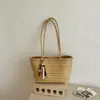 Bolsa tote de cesta tecida artesanal vintage mais vendida transfronteiriça 2026 nova moda bolsa de mão bolsa de ombro para mulheres