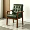 Silla Individual de Madera Maciza Red Social Sofá Perezoso Silla con Respaldo de Ocio para Balcón Silla de Recepción Negociación para Oficina Cafetería