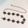 Cadena de Cintura Retro de Cobre Rojo Grabado Transfronteriza Accesorio para Mujer Cadena de Flores Cinturón de Cintura Decoración Moda Falda Vestido Metal