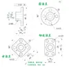 Suporte Espessado para Eixo Guia com Flange Quadrada de Borda Arredondada Gbc Sthrn Sthcn Sthsn
