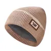 Moda Europeia e Americana Chapéu de Lã Espessado com Forro de Fleece Masculino Casual Versátil Inverno Quente À Prova de Vento Proteção Auricular Chapéu de Tricô Transfronteiriço