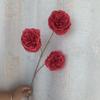 Flor artificial nueva rama alta 3 cabezas Rosa Austin Austin boda salón de bodas techo carretera alta decoración de plomo