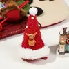 Qiyue Pinza Navideña de Acrílico Transfronteriza para el Cabello Femenina Dibujo Animado Papá Noel Hombre de Jengibre Pinza de Tiburón Navideño
