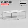 Mesa de Conferencia Simple Moderna para 6 personas Mesa Pequeña Larga Marco de Acero Blanco Mesa de Negociación Simple para 8 personas Combinación de Mesa y Silla para Sala de Conferencias