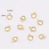 Pingente de Coração Preservador de Cor Preenchido com Ouro 14K Zircônia Microincrustada Acessórios para Joias DIY Pingente de Corrente de Cauda de Gota d'Água para Pulseira