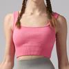 Top Esportivo com Alças Largas, Alta Elasticidade, Top de Yoga Respirável, Top Fitness de Secagem Rápida, Decote U, Lindo Top nas Costas para Mulheres