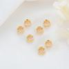 Retro oro real 14K hueco cuentas sueltas Cuentas de Loto colgante pulsera diy materiales de joyería hechos a mano Accesorios Mayoreo