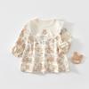Vestido para niña Ropa de bebé Primavera y Otoño Nuevo Clase A Top Floral Falda para bebé Pijama para casa Pijama para niños