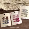 4 Paquetes de Tarjetas ~ 6cm Pinza Koreana de Brillo para Mechones Laterales, Flequillo, Cabello Suelto, Adorno Lindo de Gota de Agua para Mujeres