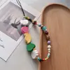Cadena para teléfono móvil con diseño de animales de dibujos animados, adornos colgantes CCD, cordón con cuentas, llavero de cuerda antipérdida para cámara DIY.