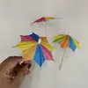 Sombrilla de Papel de Flor Pastel de Fruta Bebida de Cóctel Decoración Inserto de Sombrilla Letrero Letrero de Vino Letrero de Fruta Color Octagonal Pequeña Sombrilla Letrero