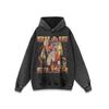 American Street Hip-Hop Rapper Impresso Relaxado Lavado Moletom vintage Solto Manga Longa Hoodie