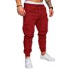 Nuevos pantalones deportivos casuales para hombre con cordón elástico, holgados, con entrepierna abierta