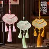 Bolsita Estilo Chino del Festival del Bote del Dragón con Candado Ruyi, Accesorio Hanfu Cultural y Creativo, Bolsa Vacía Portátil para Coche con Paz y Bendiciones, Regalo de Alta Gama