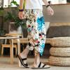 Pantalones Cortos de Lino para Hombre de Verano Modernos Sueltos Tallas Grandes Pantalones Cortos Pantalones de Playa Pantalones de Pierna Ancha Pantalones Linterna Pantalones Cortos