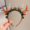 Diadema Navideña Accesorios para el Cabello Niños Peluche Lindo Oso Pequeño Reno Diadema Niña Pequeña Linda Atuendo Festivo Pinza para el Cabello