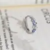 Anéis de casal Miosótis design de nicho ins moda ramo flor par anéis joia de mão presente de aniversário