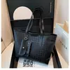Bolsa Grande de Luxo 2025 Outono Inicial Bolsa Feminina Bolsa de Ombro Grande Capacidade Roupas de Trabalho Versátil Conjunto de Três Peças Bolsinha Bolsa Tote