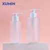 Xumin Botella de Champú Esmerilada Hombro Redondo 300ml en Stock Botella de Desinfectante de Manos 500ml Botella Transparente con Bomba para Gel de Ducha