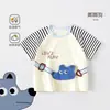 Camiseta de Algodão Puro para Bebê Verão Manga Curta Fina para Meninos e Meninas Respirável Casual Roupa Externa Infantil Roupas de Verão