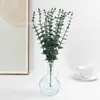 Rama de Eucalipto Gris Hoja de Dinero de Goma Suave de Tallo Único para Decoración del Hogar Arreglo Floral DIY Planta Verde Artificial