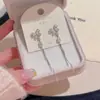 Pendientes Largos con Borla Colgante de Gota de Agua de Mariposa Lujo Ligero Nicho Gama Alta Aguja de Plata de Ley S925 Pendientes de Exquisito Temperamento