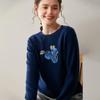 Suéter Jacquard de Cachemira de Moda para Mujer 2025 Nuevo Diseño de Nicho Cuello Redondo Versátil Suéter Base Tejido Suéter Cálido