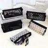 Nuevo Estuche Transparente de Malla Estilo Japonés y Coreano, Bolsa de Maquillaje, Artículos de Papelería, Bolsa de Papelería, Bolígrafo Simple de Gran Capacidad